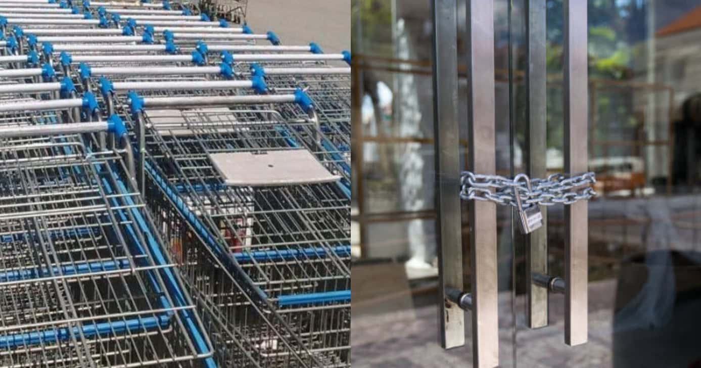O fim de unidades de rede de supermercados (Foto: Montagem)