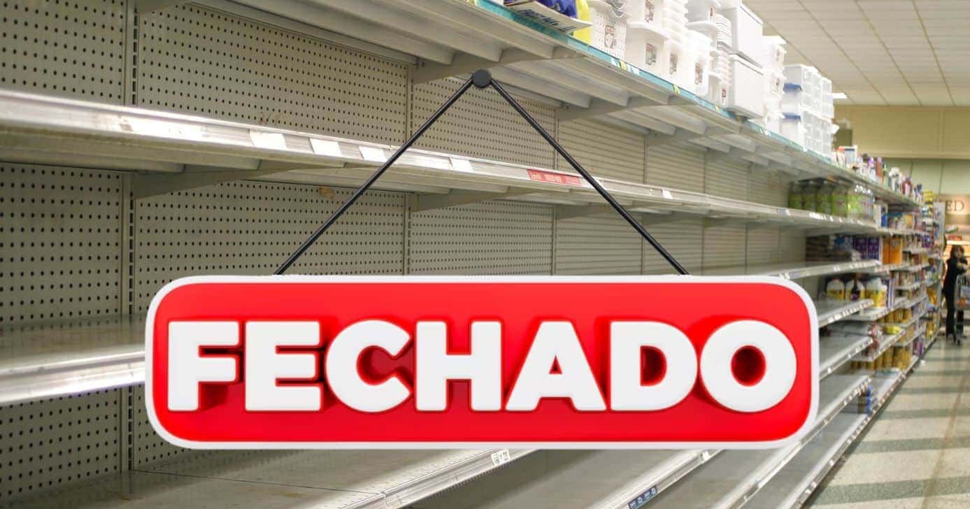 Ilustração mercado fechado (Fotos: Canva / Freepik)