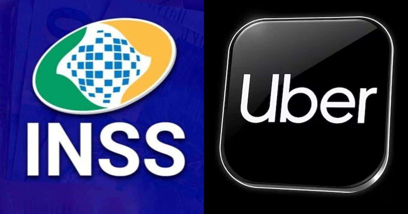 Logo INSS e Uber (Fotos: Reproduções / Internet / Freepik)