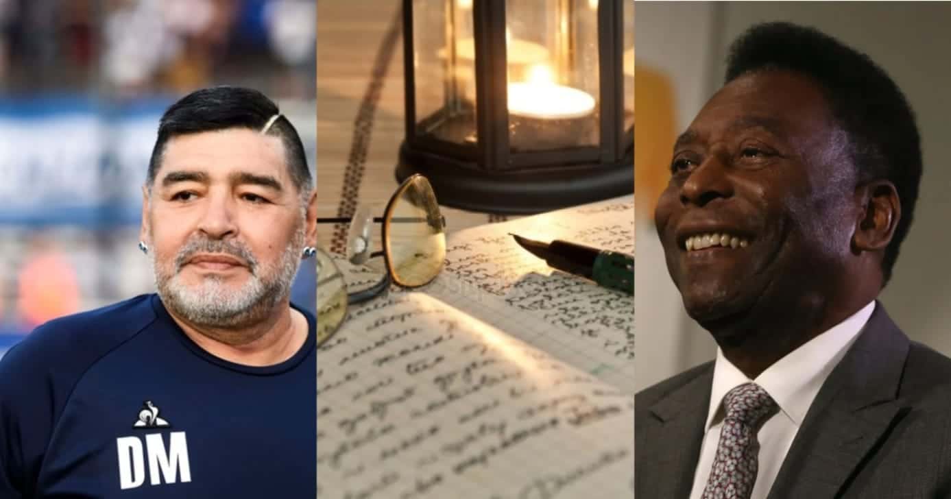 Carta psicografada de Maradona faz revelação sobre Pelé no Umbral - Foto: Montagem