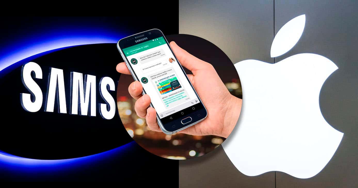 WhatsApp - Celulares da Samsung e Apple (Foto: Reprodução)