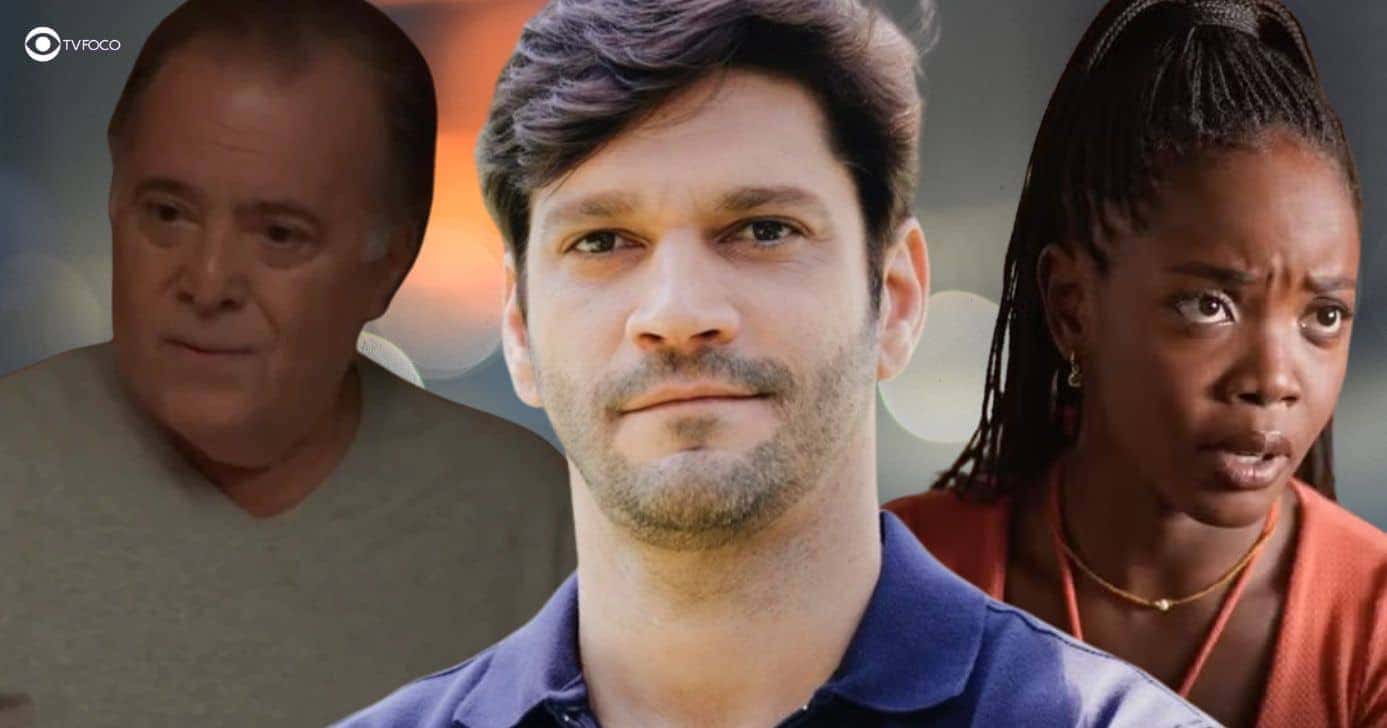 Abel, Vanderson e Leona em Dona de Mim (Foto: Reprodução / Globo / Montagem TV Foco)