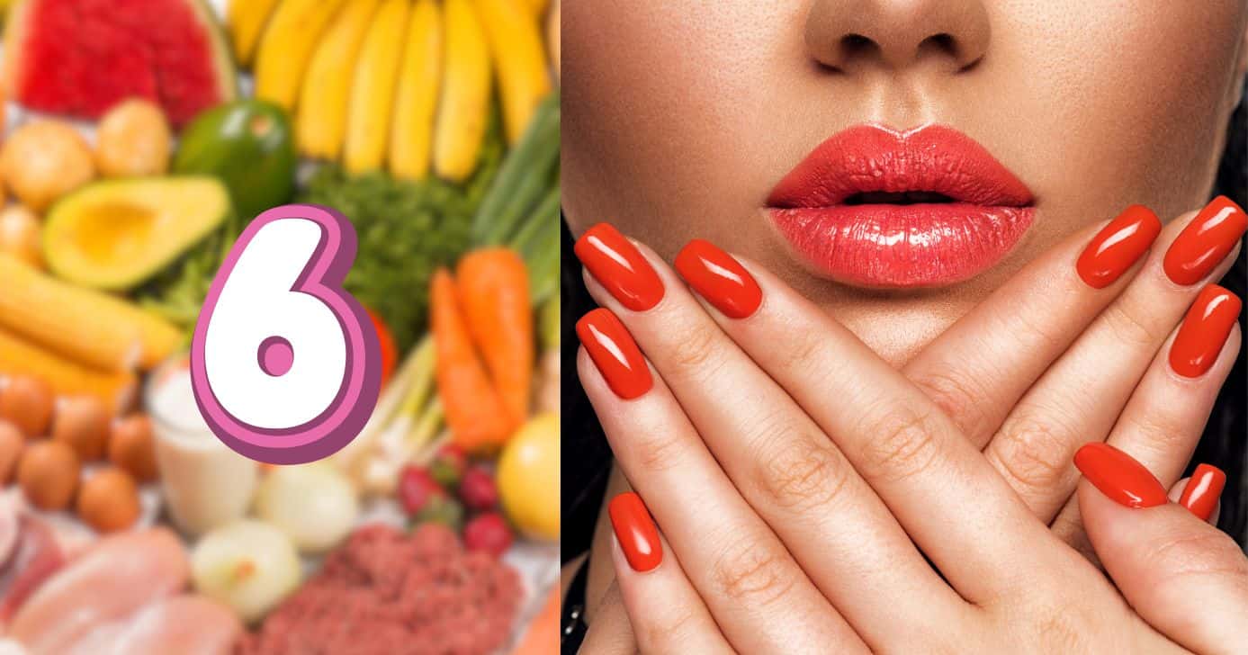 Alimentos e unhas (Foto: Reprodução / Canva / Montagem TV Foco)
