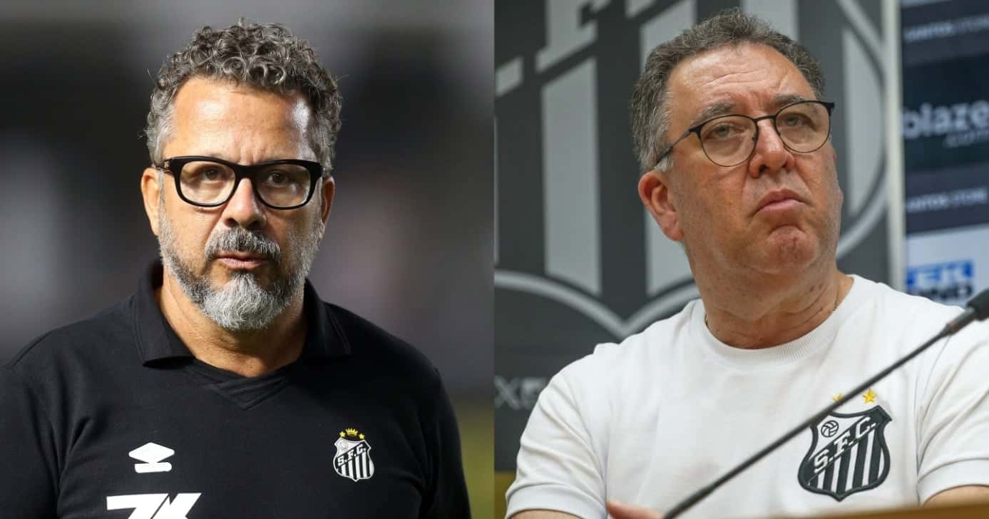 Marcelo Teixeira e Cléber Xavier no Santos - (Montagem / TV FOCO)