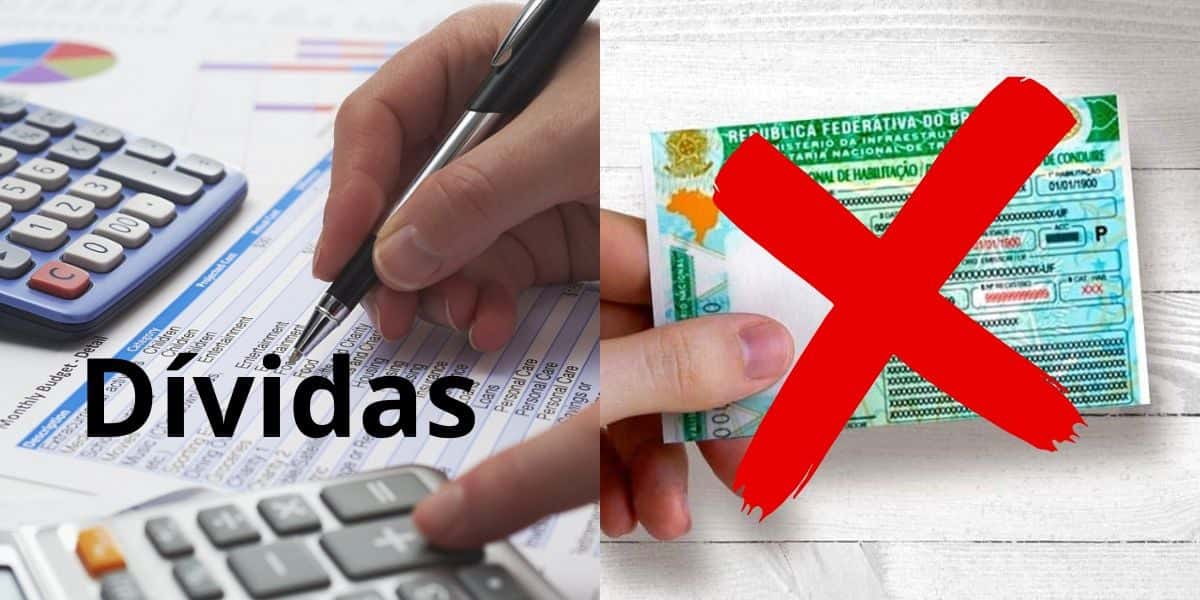 CNH suspensa por conta de dívidas e lei em vigor (Reprodução: Montagem TV Foco)