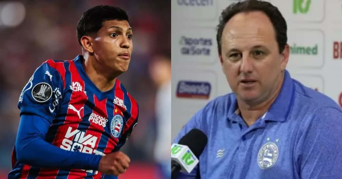 Dupla de Pulga e +2: Ceni expõe desfalque de 3 craques no Bahia (Foto: Reprodução/Montagem TV Foco)