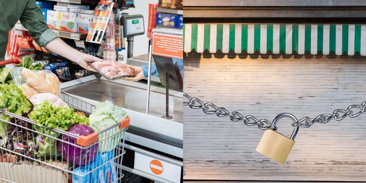 O fechamento de supermercado n°1 em São Paulo (Reprodução: Montagem TV Foco)