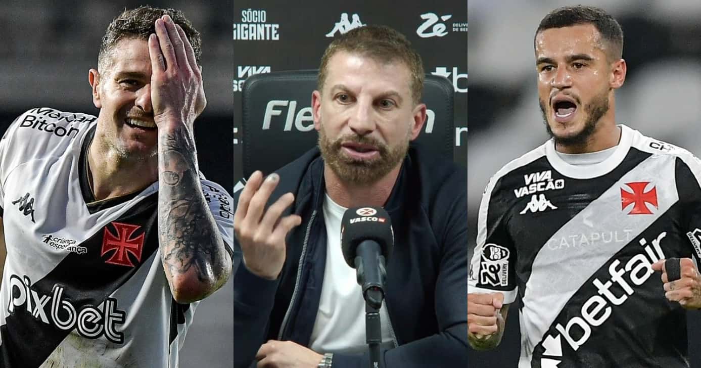 Dupla de Vegetti, Coutinho e +5: Pedrinho traz reforços no Vasco (Foto: Reprodução/Montagem TV Foco)