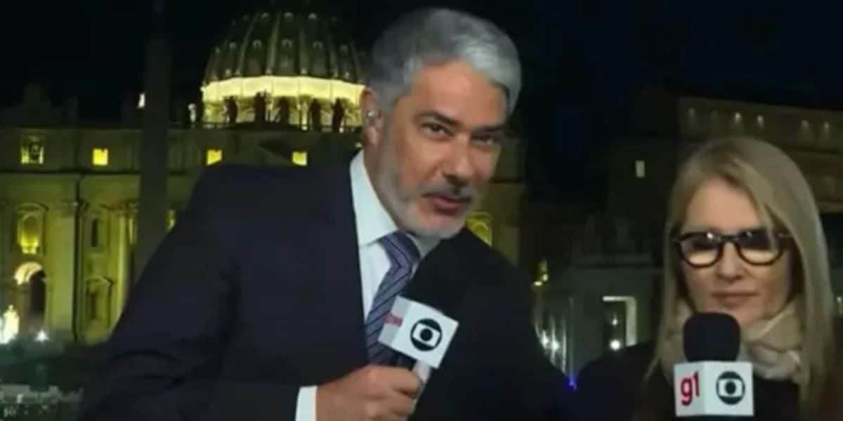 William Bonner e Ilze Scamparini em transmissão do Jornal Nacional, que virou assunto (Foto: TV Globo)
