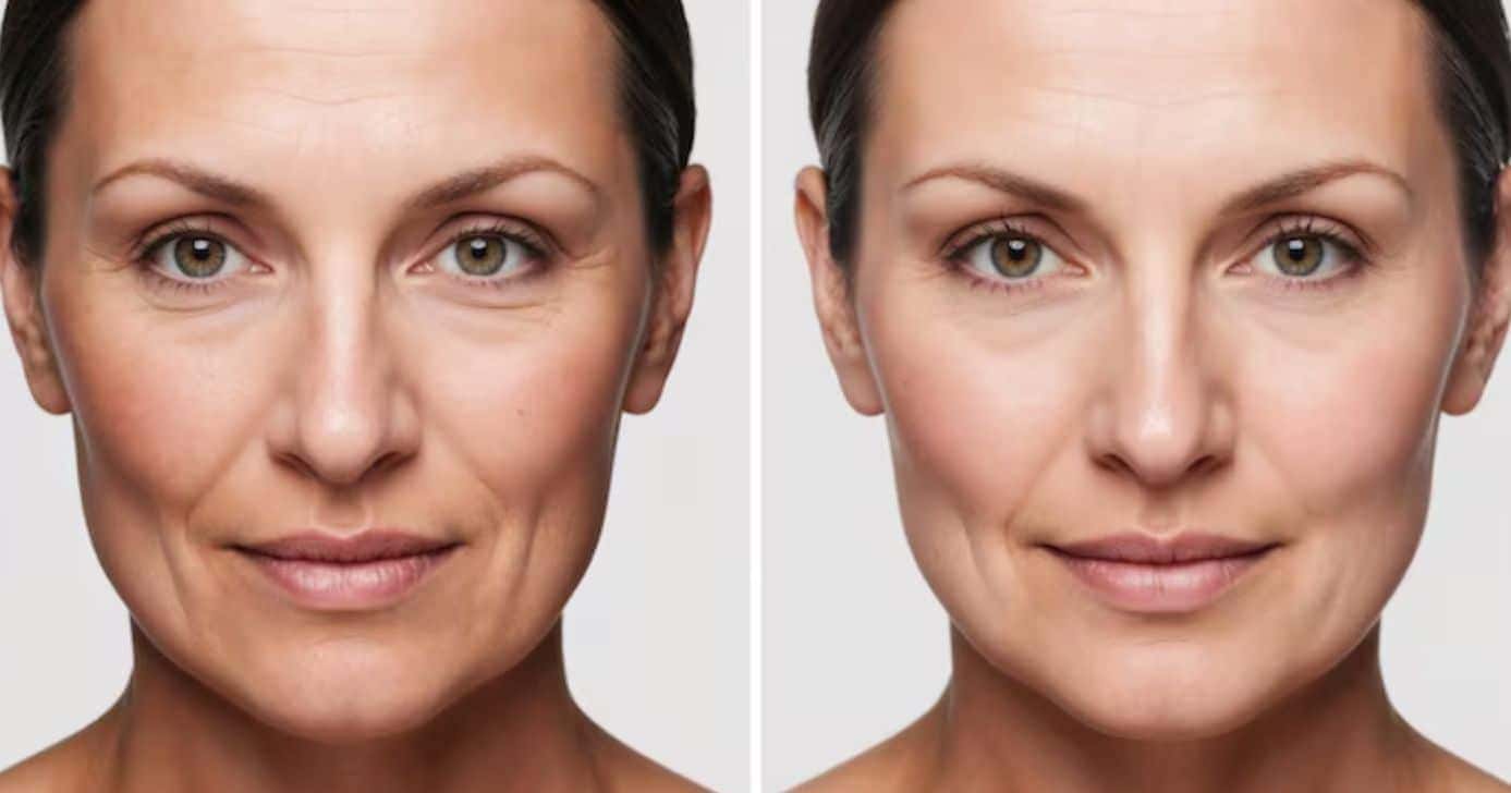 Antes e depois de rugas (Foto: Freepik)