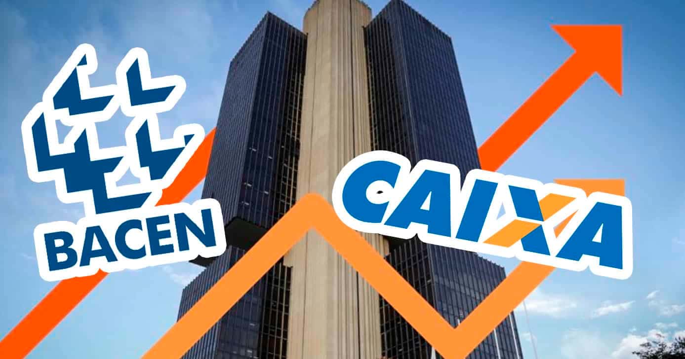 Banco Central e Caixa (Reprodução: Montagem TV Foco)