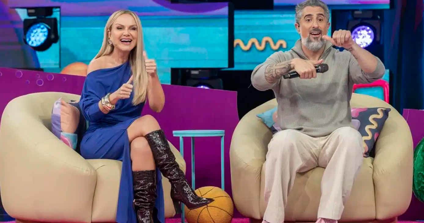 Eliana e Marcos Mion no Caldeirão (Foto: Globo/Trouva)