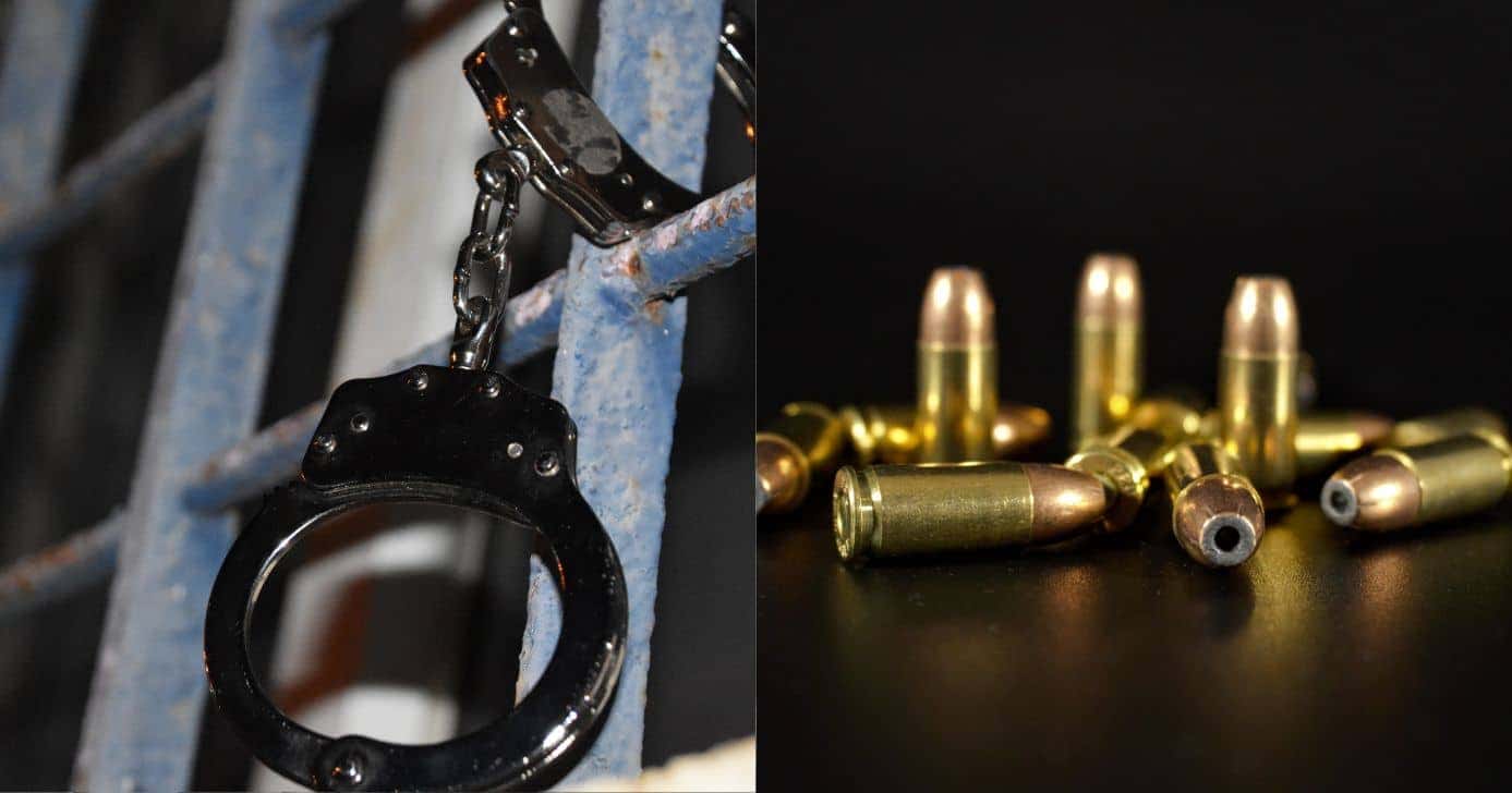 Ilustração prisão e munição de arma (Fotos: Canva)