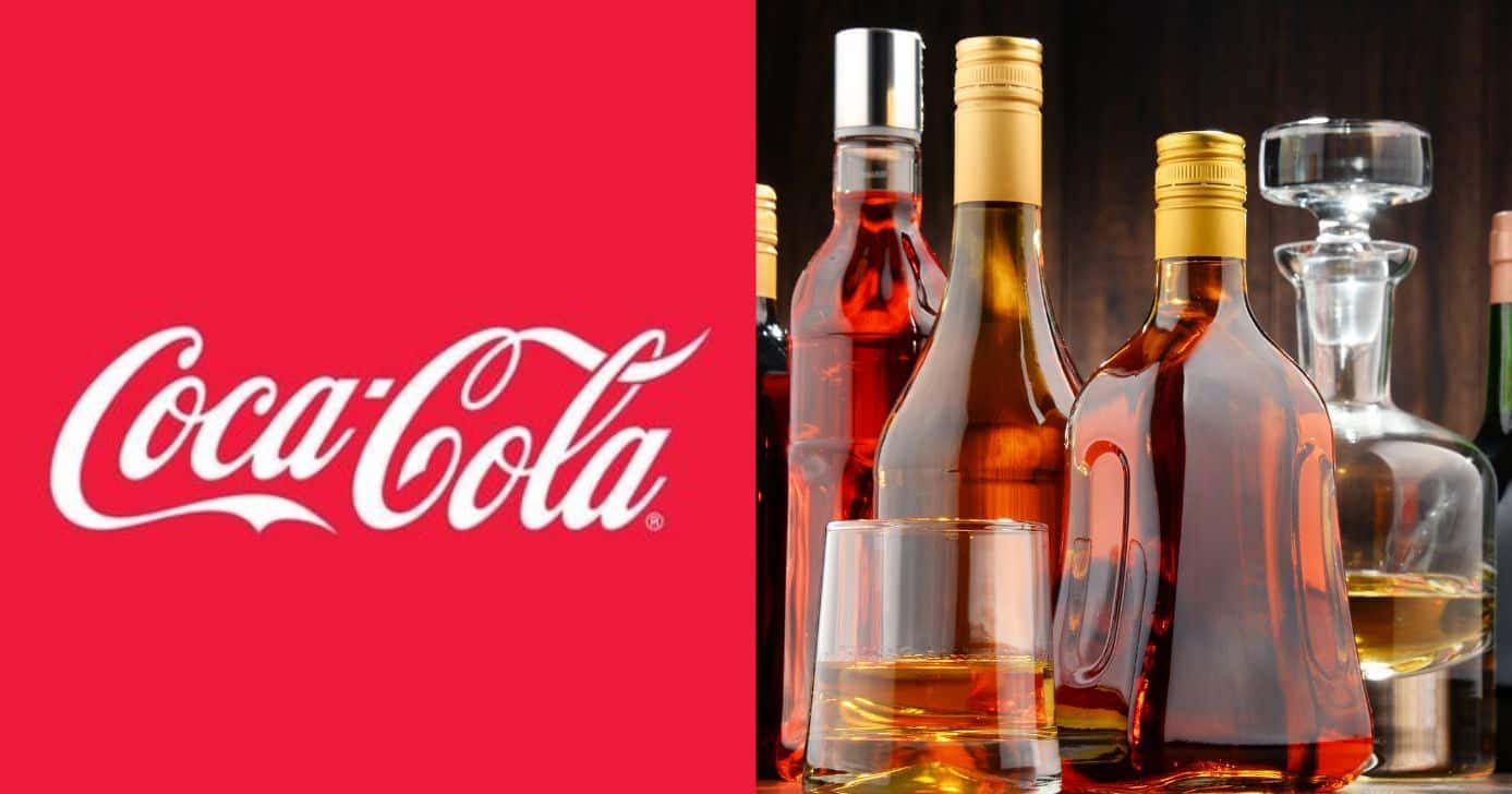 Logo Coca-Cola e bebidas alcoólicas