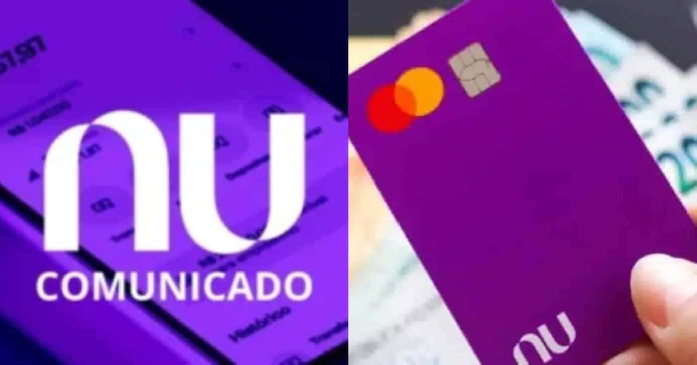 Comunicado para clientes com cartão de crédito Nubank - Foto: Montagem