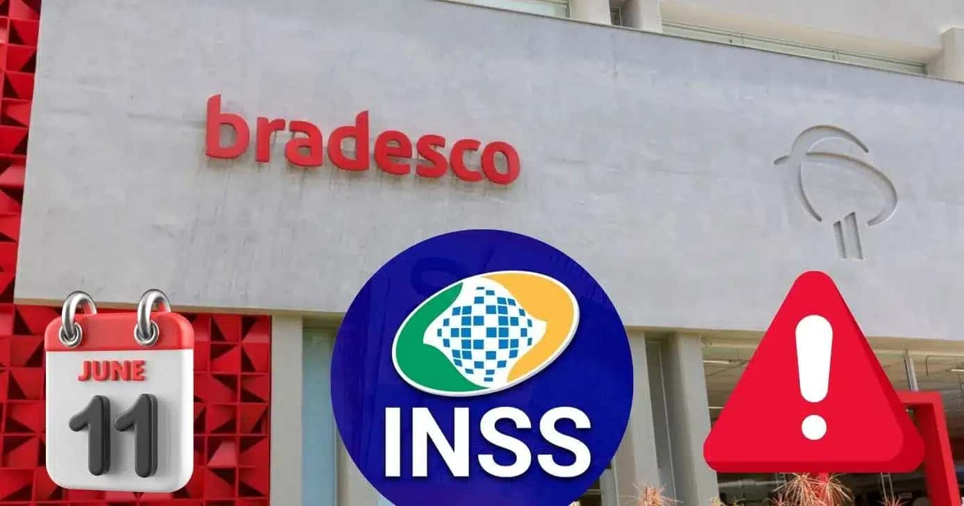 Alerta Bradesco aos beneficiários do INSS (Foto: Reprodução / Canva / Montagem TV Foco)