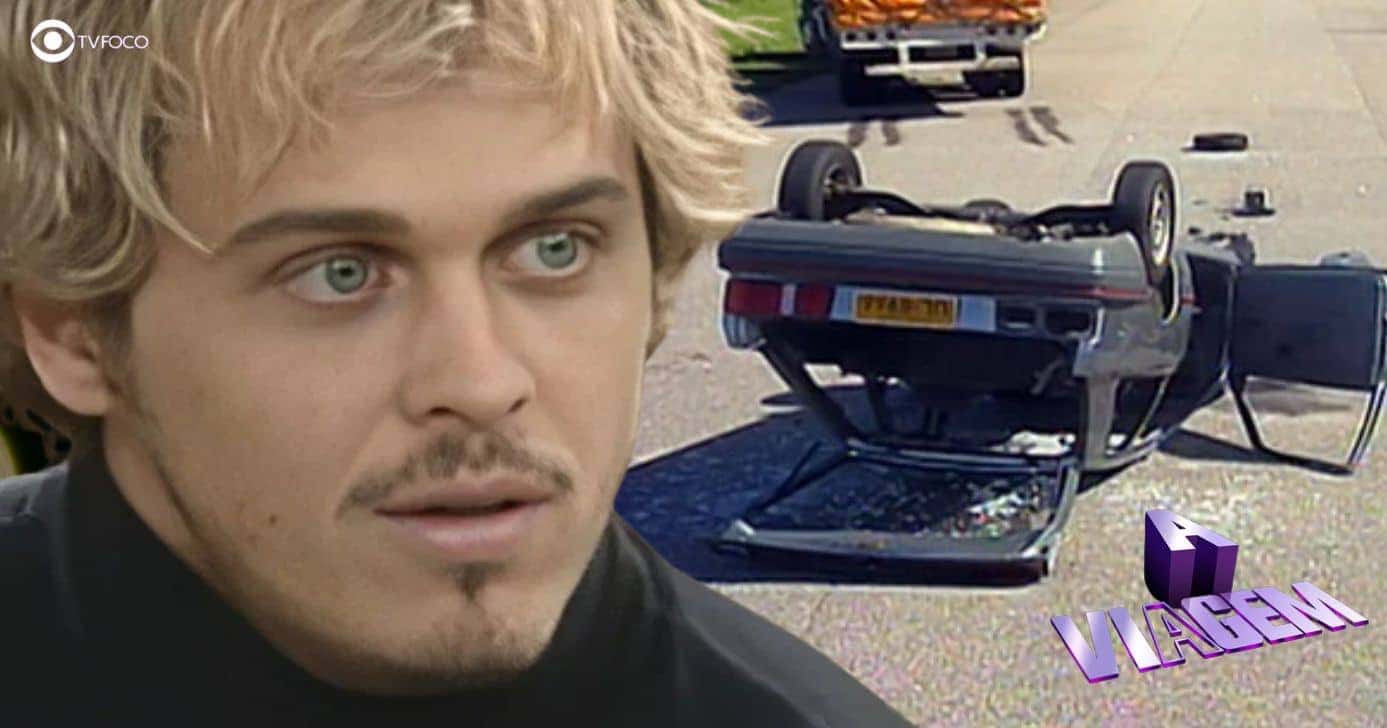 Alexandre provoca acidente em A Viagem (Foto: Reprodução / Globo / Montagem TV Foco)