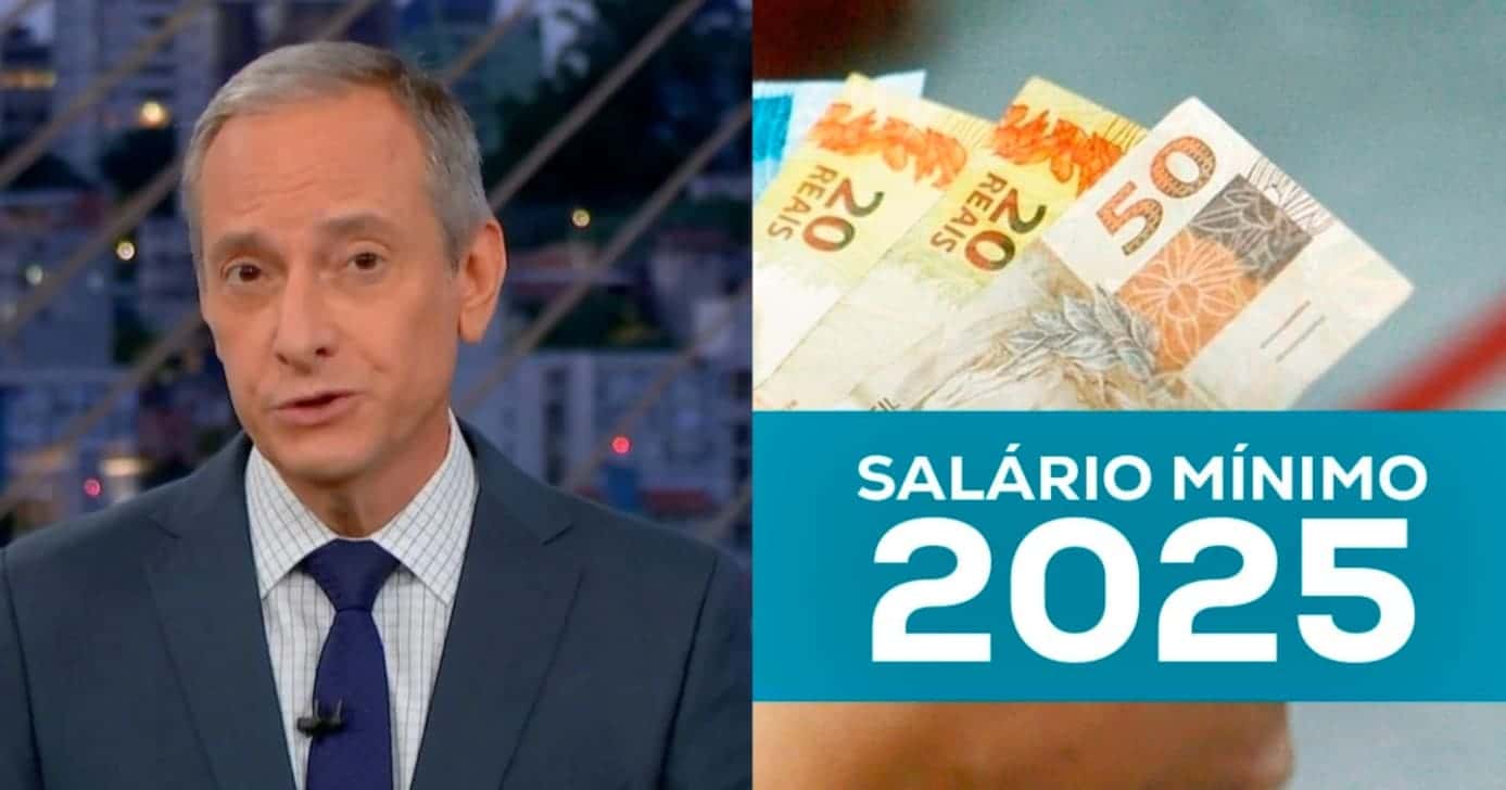 Burnier confirma na Globo salário mínimo em SP e valor é oficializado por Tarcisio de Freitas - Foto: Montagem