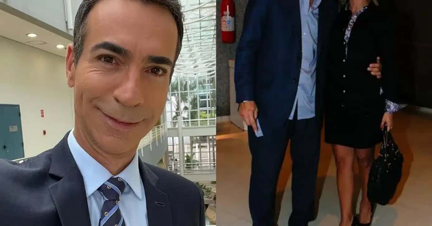 César Tralli já teve outra mulher famosa, antes de Tici (Foto: Reprodução)