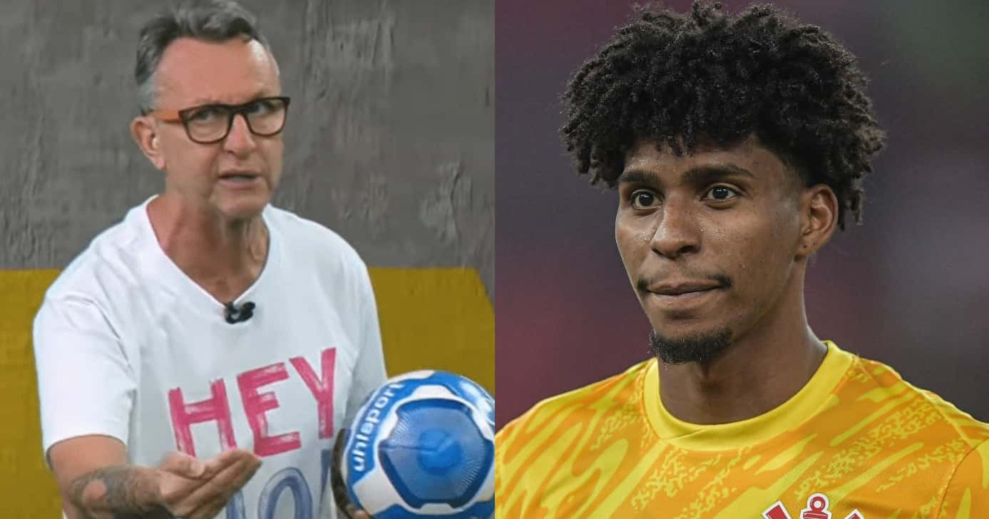 Neto para Band e dá saída de Hugo Souza no Corinthians (Foto: Reprodução/Montagem TV Foco)