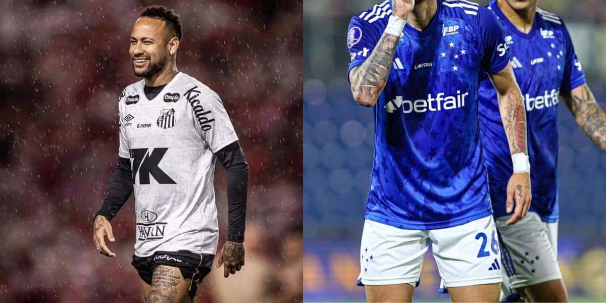 Reforço do Cruzeiro ao Santos para jogar com Neymar (Reprodução: Montagem TV Foco)