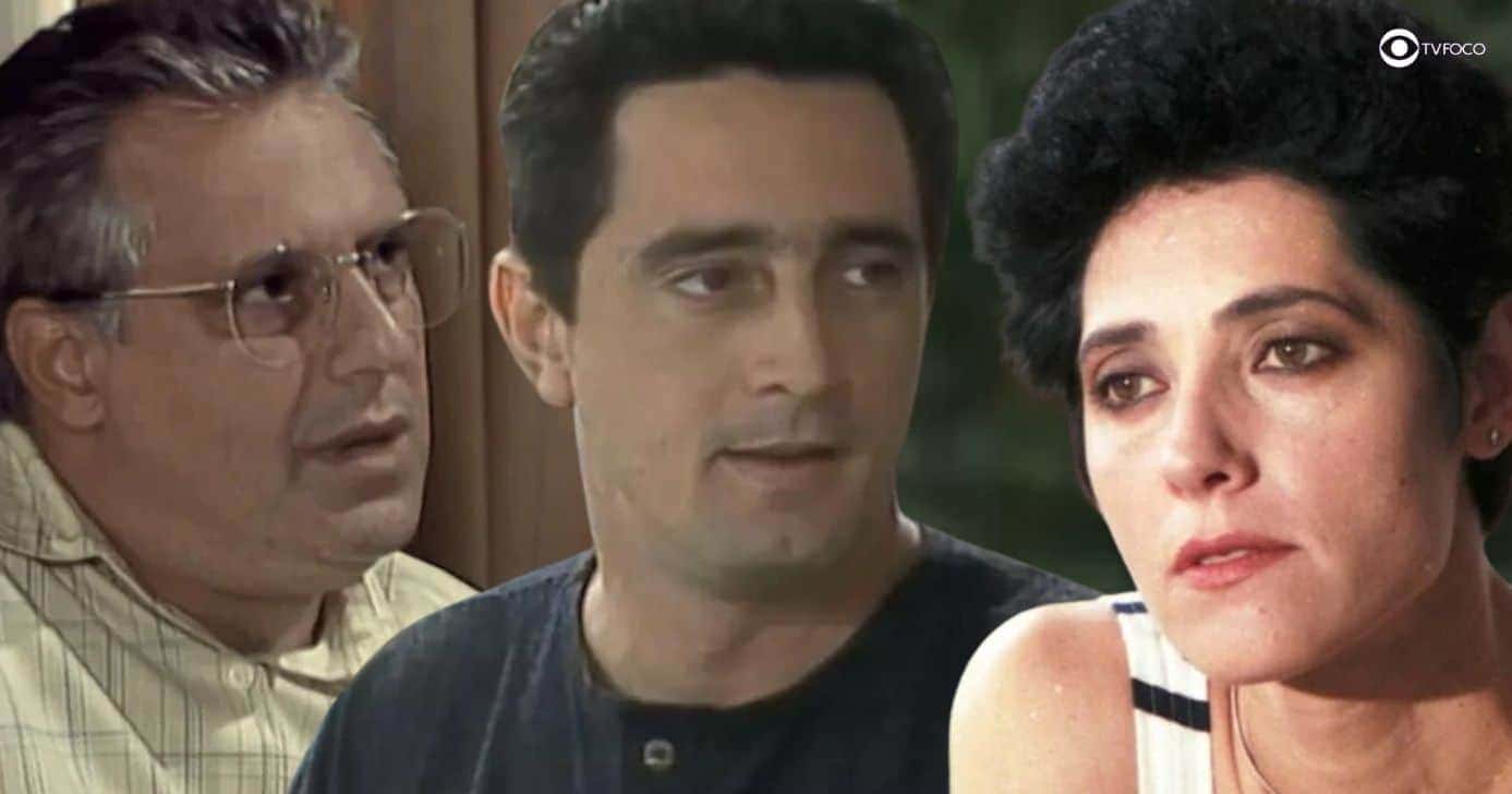 Otávio, Mauro e Diná em A Viagem (Foto: Reprodução / Globo / Montagem TV Foco)