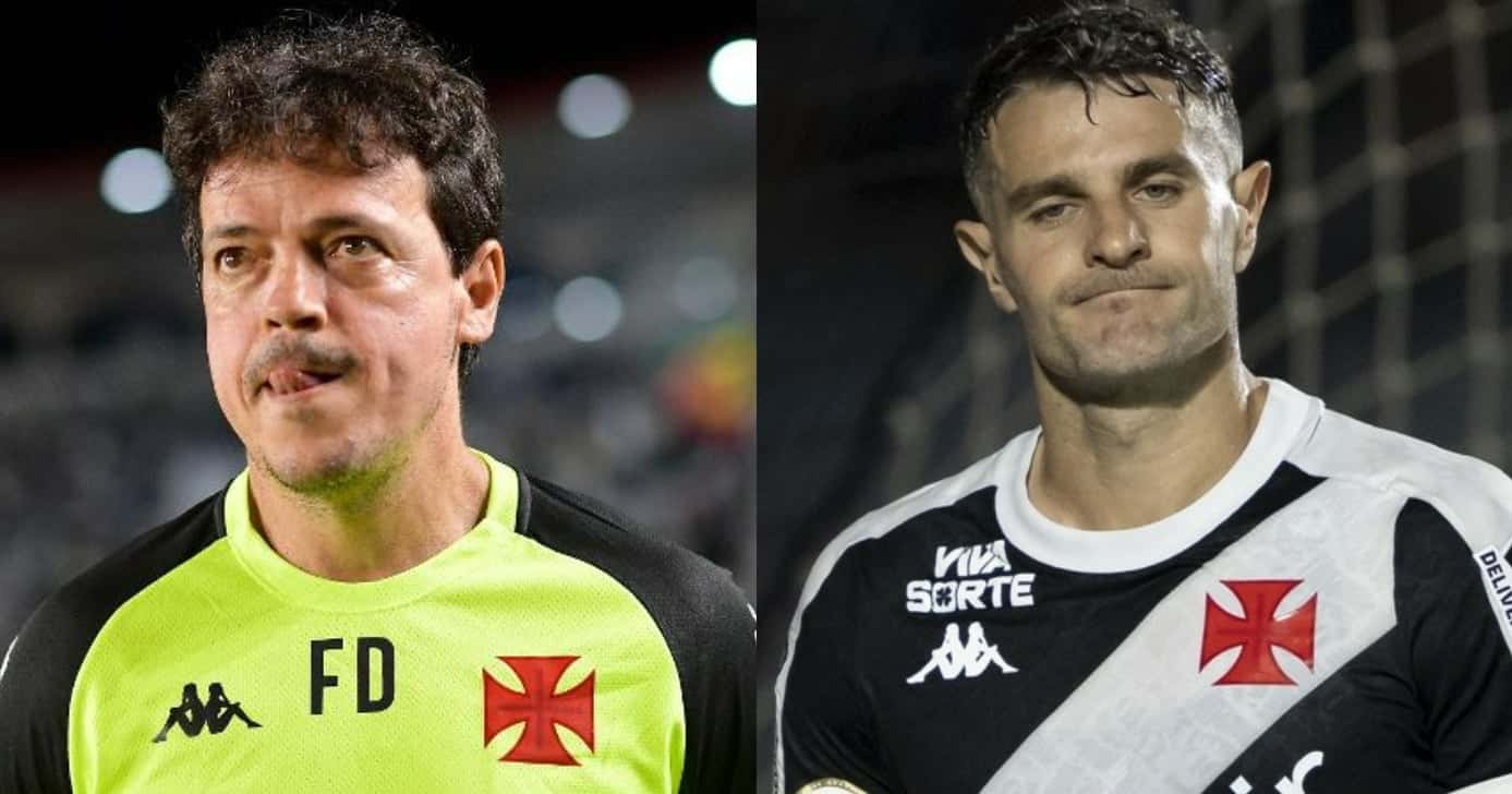 Ilustração de Diniz e Vegetti no Vasco (Foto: Reprodução/Montagem TV Foco)