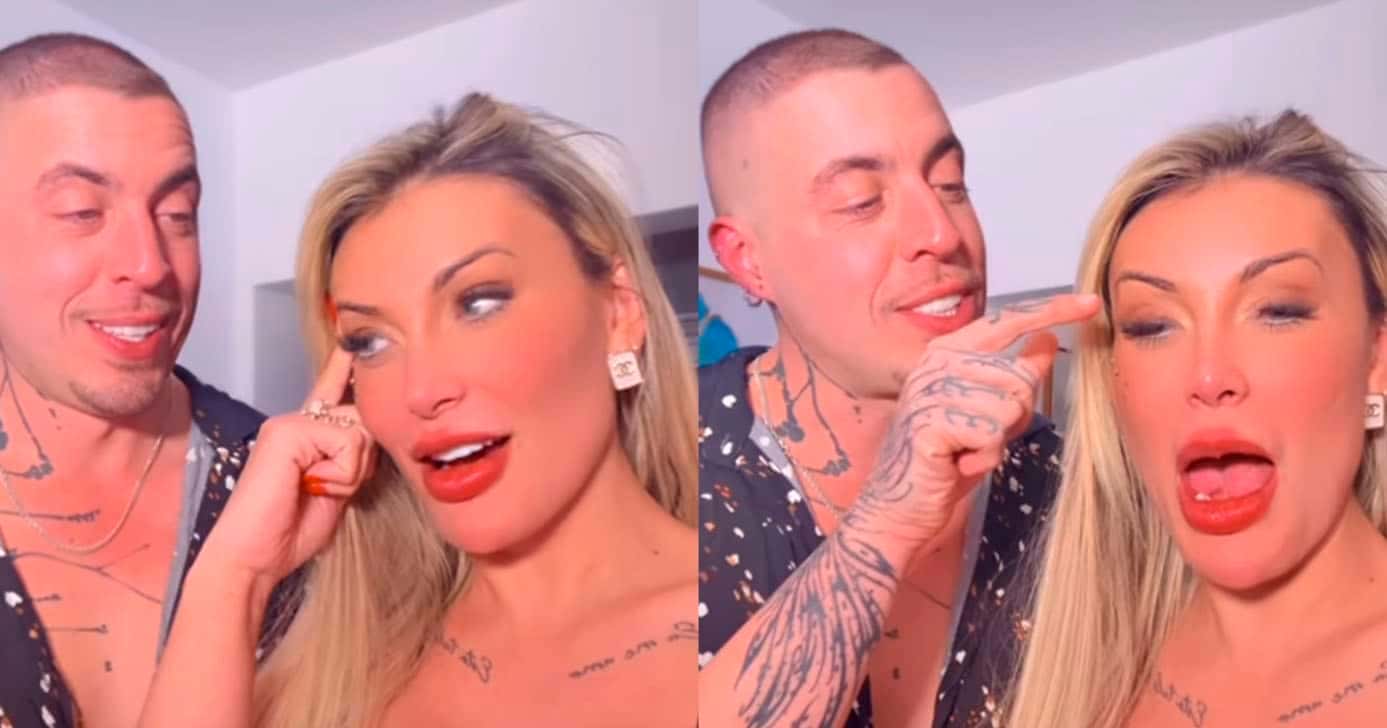 Andressa Urach e ator Alemão (Foto: Reprodução)