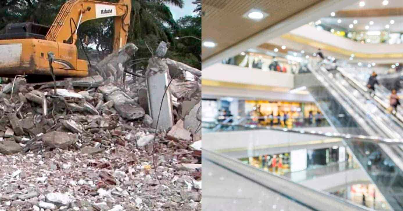 Demolição de shopping (Foto: Reprodução)