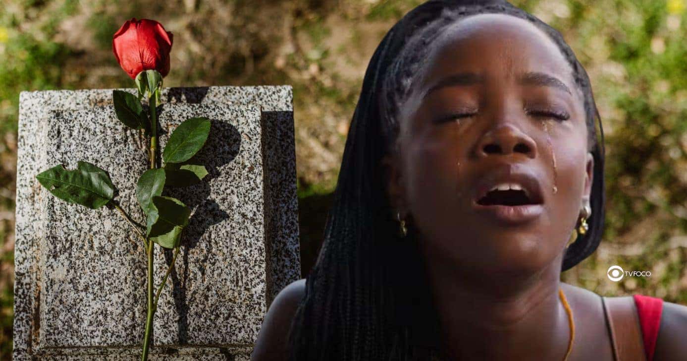 Ilustração de cemitério e Leo em Dona de Mim (Foto: Reprodução / Globo / Montagem TV Foco)