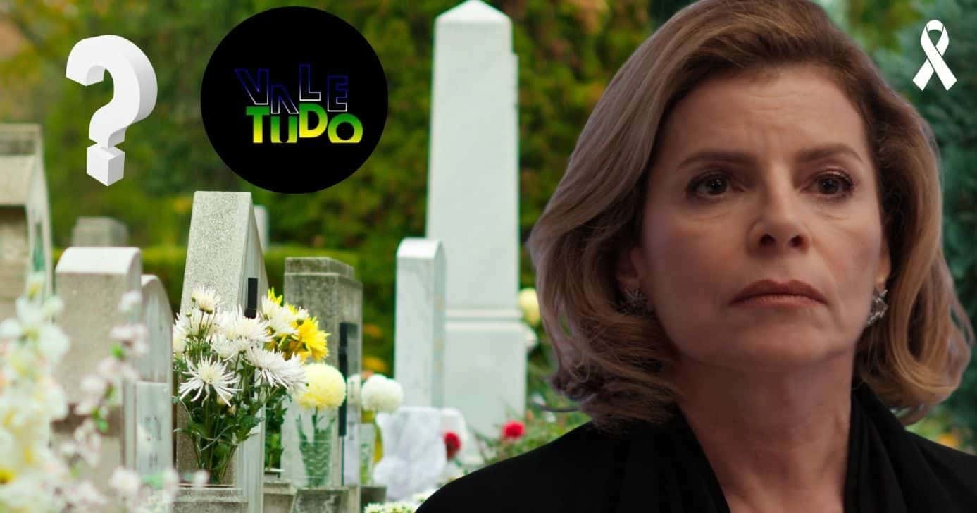 Ilustração de cemitério e Odete em Vale Tudo (Foto: Reprodução / Globo / Montagem TV Foco)