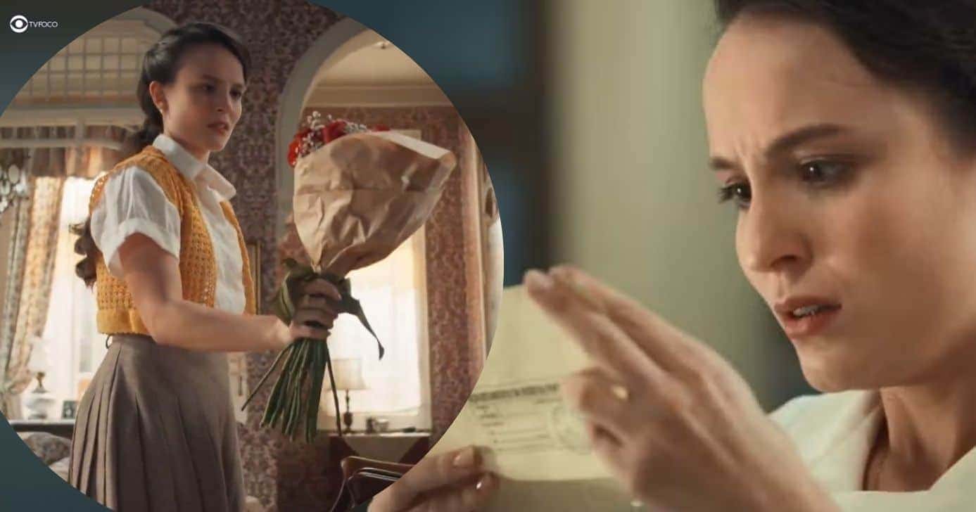 Estela em Êta Mundo Melhor! (Foto: Reprodução / Globo / Montagem TV Foco)