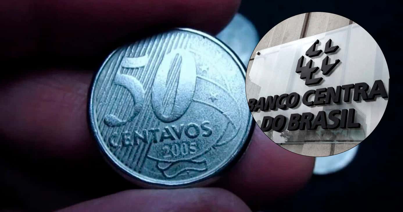 Banco Central - Moeda de 50 centavos Foto: Reprodução)