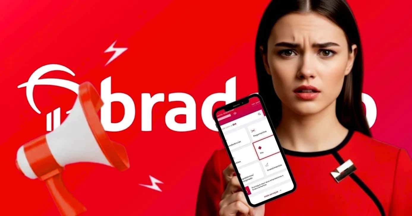 Alerta do Bradesco chega para correntistas (Foto Reprodução/Montagem/Lennita/Tv Foco/Canva/GMN/Bradesco site oficial)