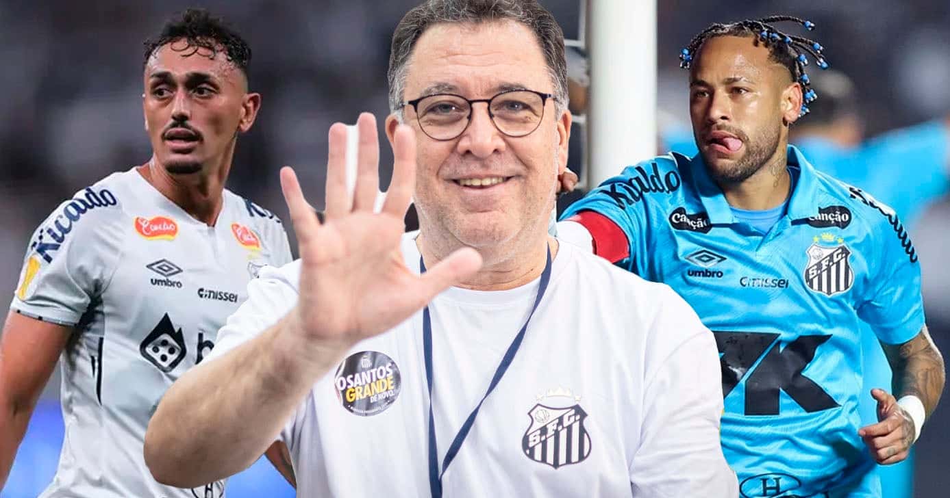 Santos - Neymar, Teixeira e Pituca (Foto: Reprodução)