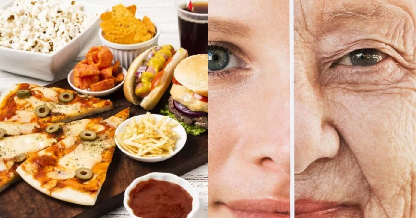 5 alimentos comuns que podem envelhecer sua pele - Foto: Montagem