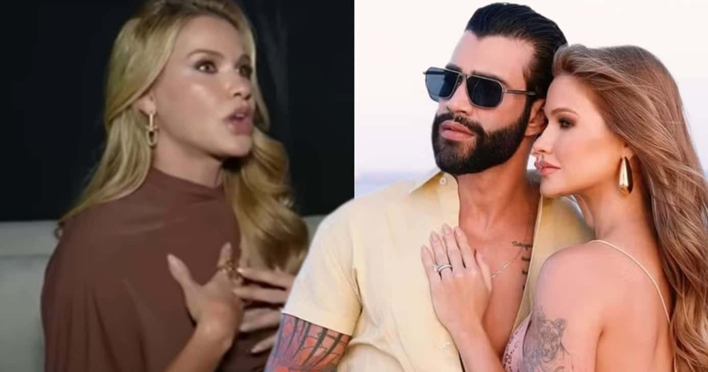 Andressa Suita faz desabafo sobre crise no casamento com Gusttavo Lima (Foto: Reprodução/ LeoDias TV/ Instagram/ Montagem)