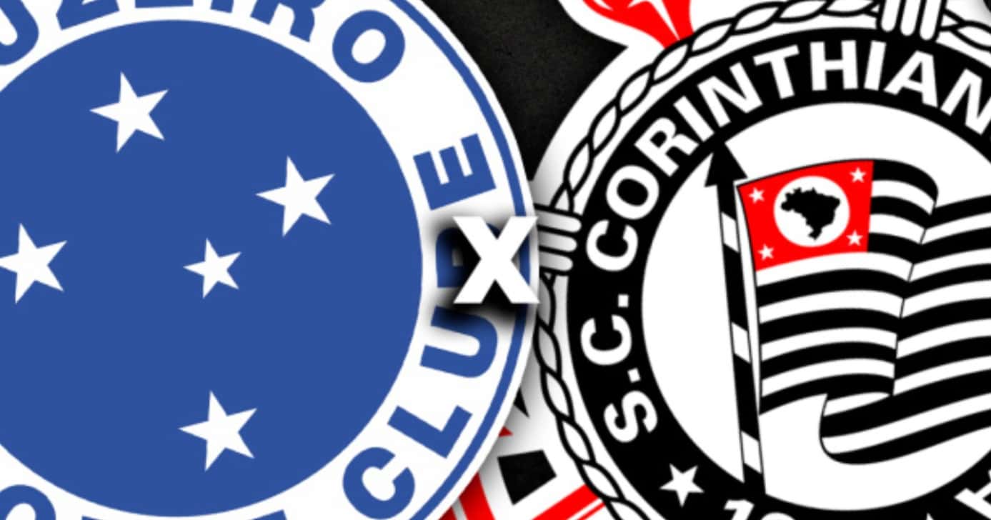 Logo Cruzeiro / logo Corinthians - Montagem: TV FOCO