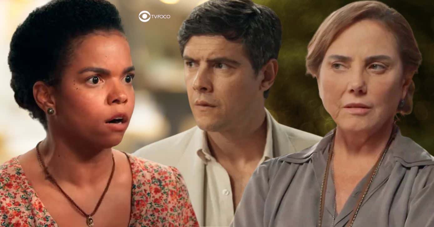 Dita, Candinho e Zulma em Êta Mundo Melhor! (Foto: Reprodução / Globo / Montagem TV Foco)