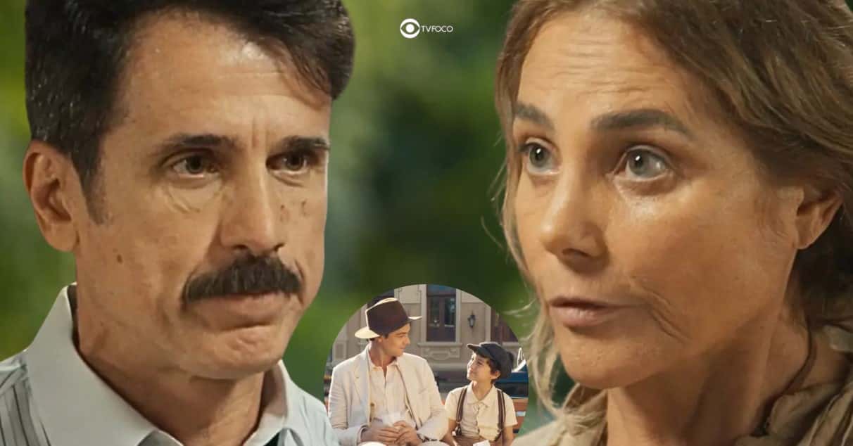 Ernesto, Zulma, Candinho e Samir em Êta Mundo Melhor! (Foto: Reprodução / Globo / Montagem TV Foco)