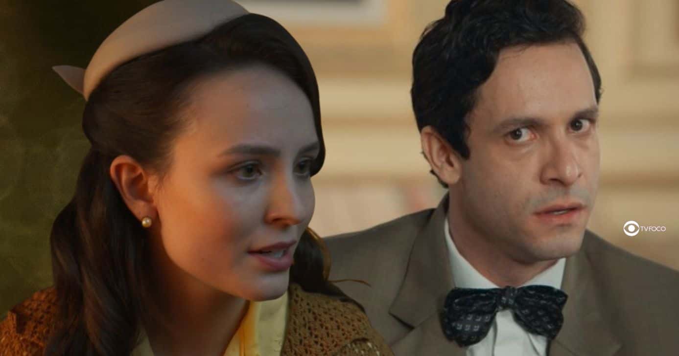 Estela e Celso em Êta Mundo Melhor! (Foto: Reprodução / Globo / Montagem TV Foco)