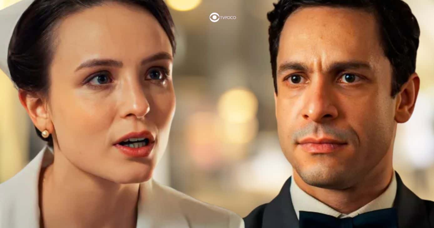 Estela e Celso em Êta Mundo Melhor! (Foto: Reprodução / Globo / Montagem TV Foco)