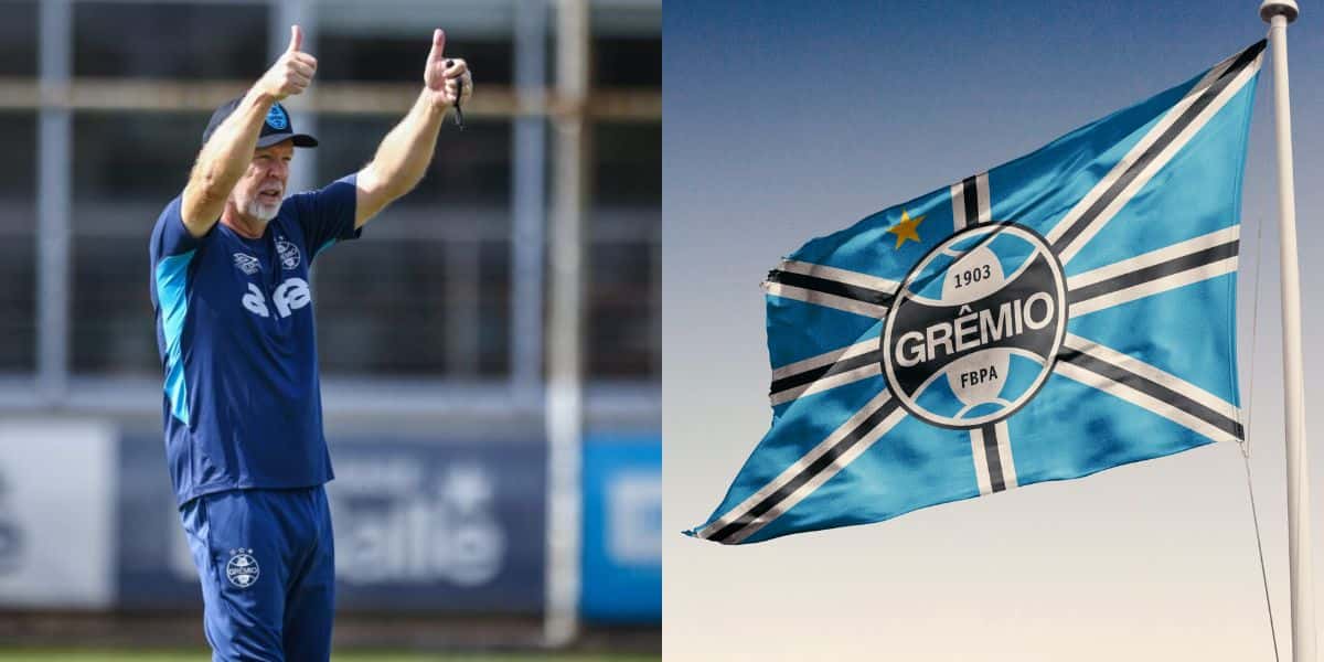 Mano Menezes vibra com retorno no Grêmio (Reprodução: Lucas Uebel)
