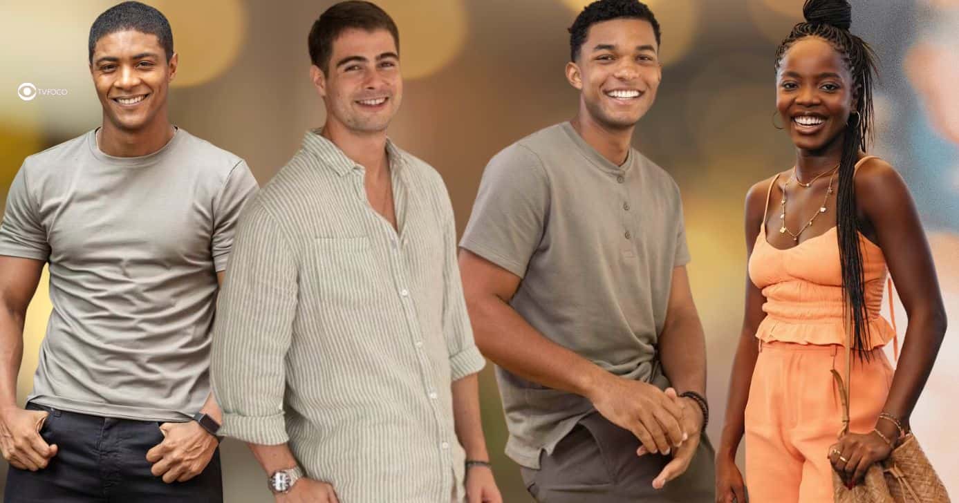 Marlon, Davi, Samuel e Leo em Dona de Mim (Foto: Reprodução / Globo / Montagem TV Foco)