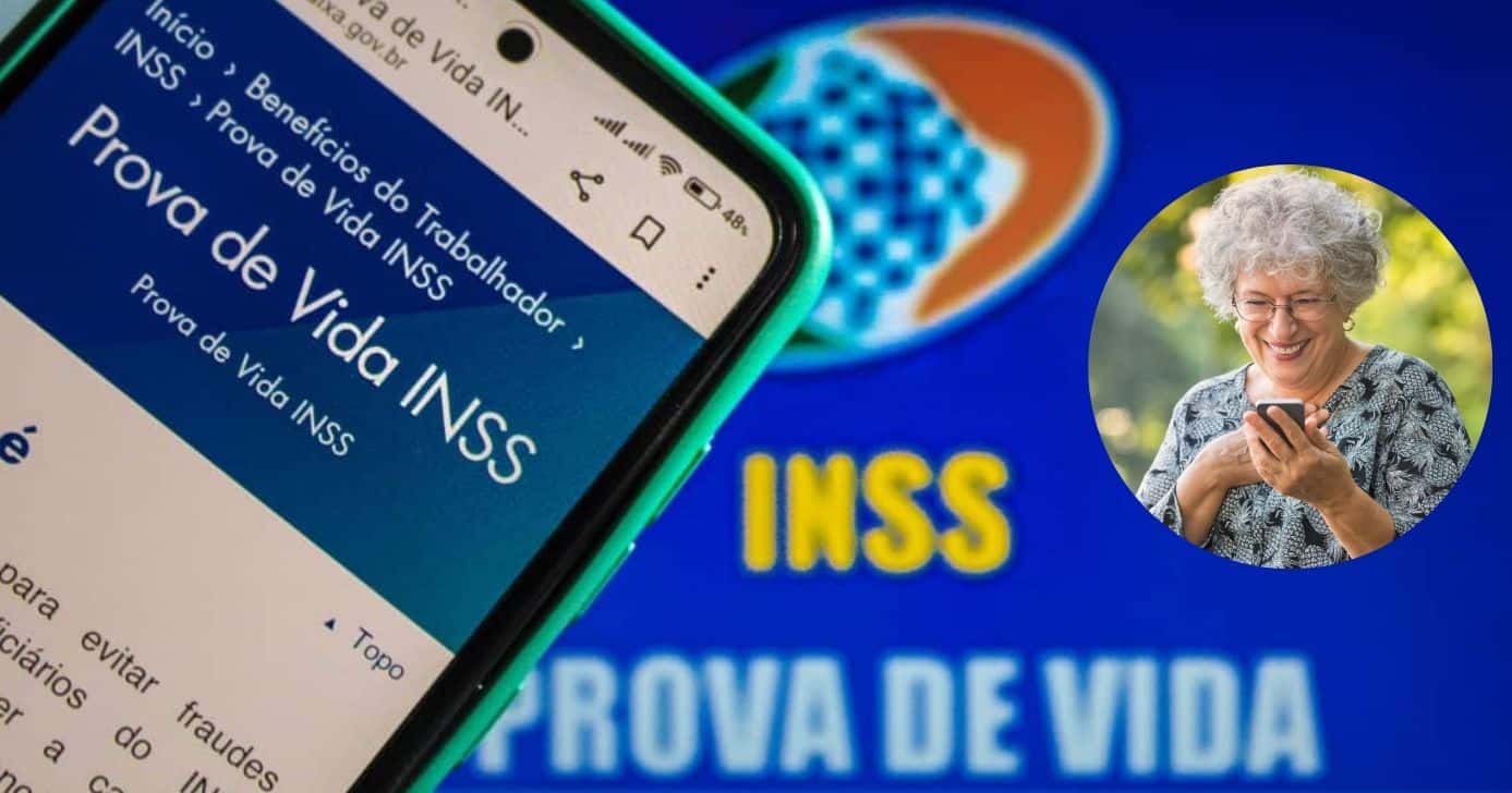 Prova de vida online do INSS (Foto: Reprodução / Canva Gov / Montagem TV Foco)