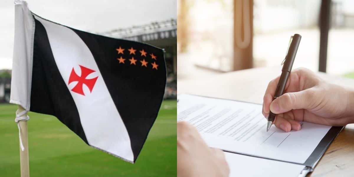 Vasco assina contrato histórico em 2025 (Reprodução: Montagem TV Foco)
