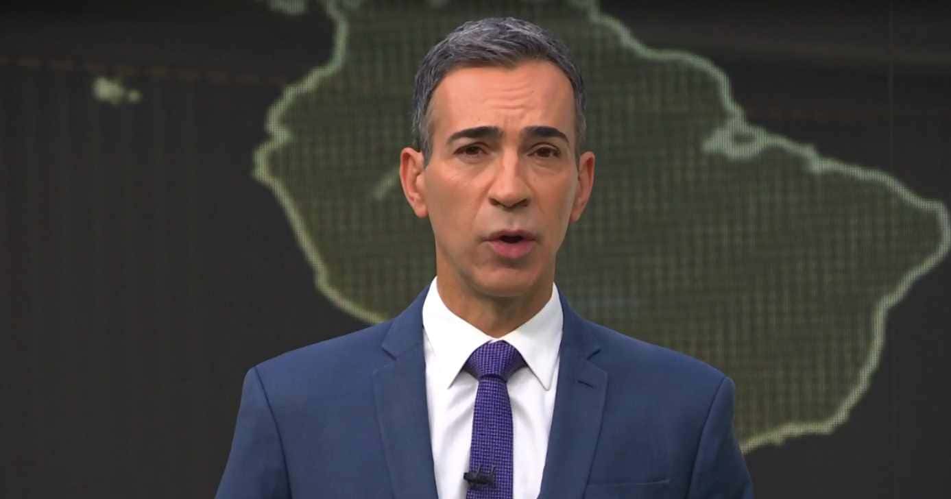 César Tralli no Jornal Hoje (Foto: Reprodução / Globo)