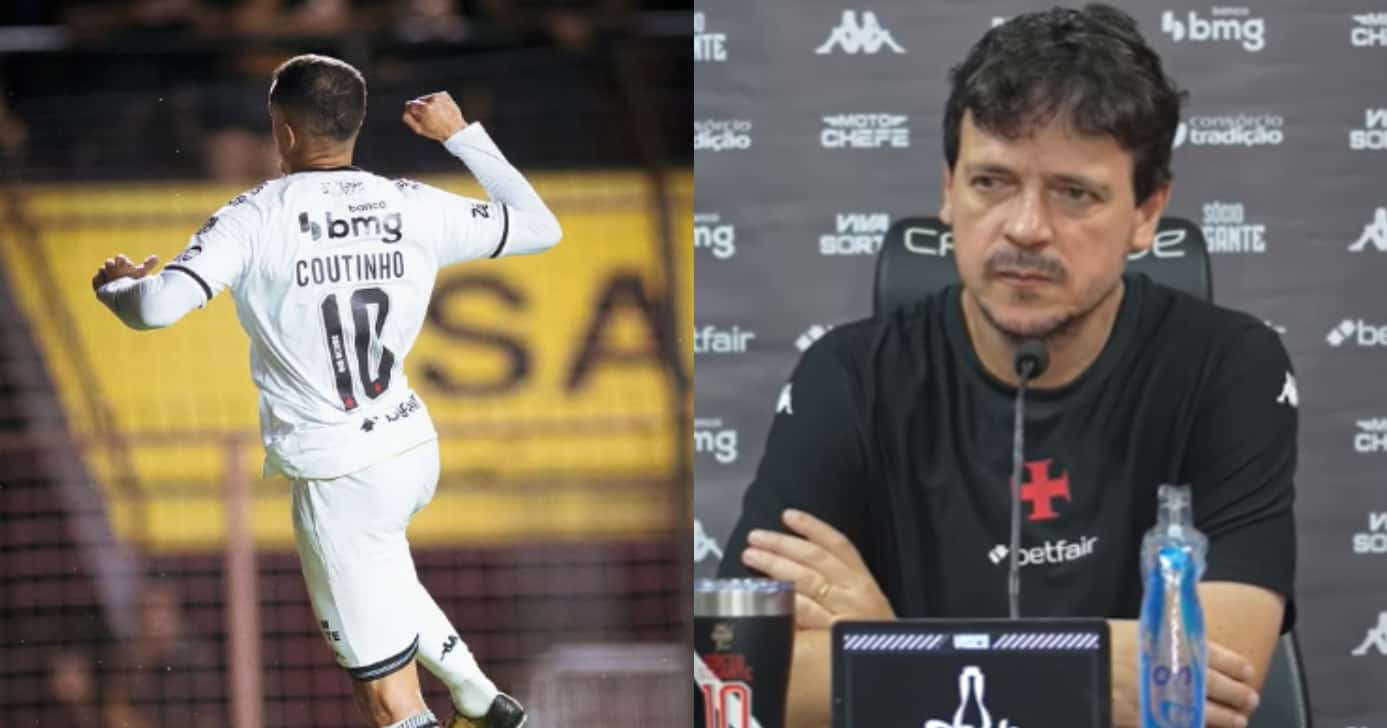 Coutinho e Fernando Diniz no Vasco (Foto: Instagram/ YouTube)
