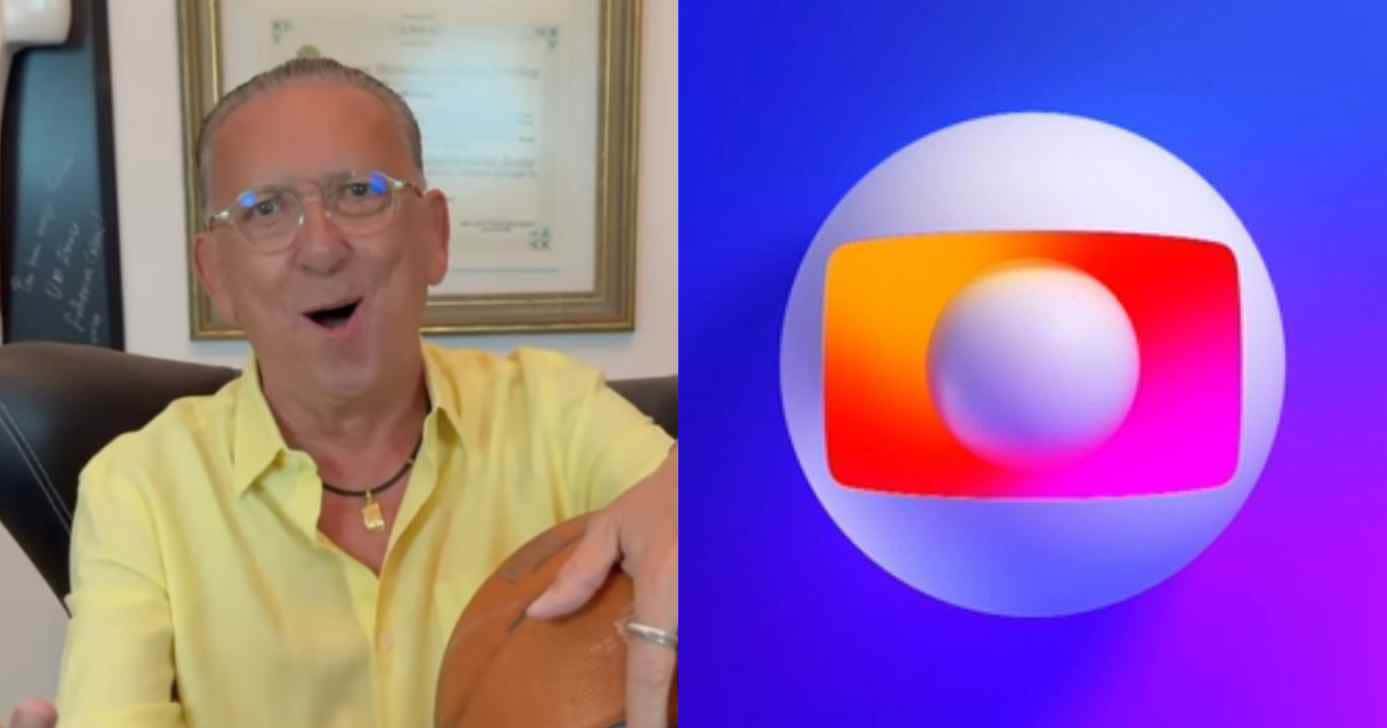 Galvão Bueno e logo da Globo (Fotos: Reproduções / Instagram / GloboPlay)