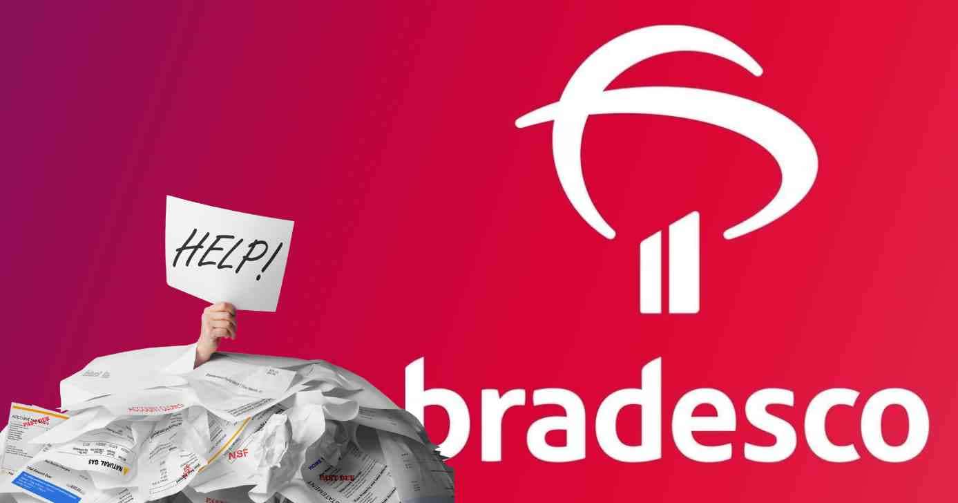 Bradesco e dívidas (Fotos: Reproduções / Canva / Internet)